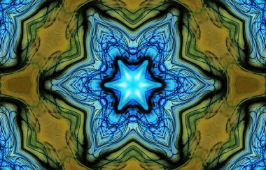 Tasarım için kusursuz bir kaleydoskop. Esrarengiz mistik enerji iyileştirici sahasrara mandala.