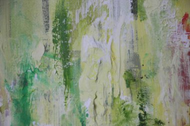 Üzerine boya sıçramış tuval. Yakından bak. 