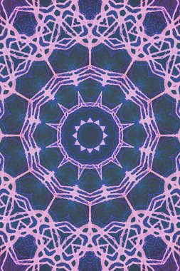 Tasarım için kusursuz bir kaleydoskop. Esrarengiz mistik enerji iyileştirici sahasrara mandala.