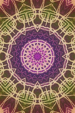 Tasarım için kusursuz bir kaleydoskop. Esrarengiz mistik enerji iyileştirici sahasrara mandala.