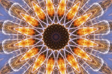 Tasarım için kusursuz bir kaleydoskop. Esrarengiz mistik enerji iyileştirici sahasrara mandala.