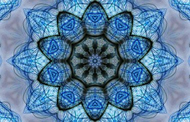 Tasarım için kusursuz bir kaleydoskop. Esrarengiz mistik enerji iyileştirici sahasrara mandala.