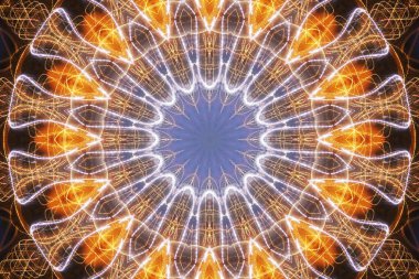 Tasarım için kusursuz bir kaleydoskop. Esrarengiz mistik enerji iyileştirici sahasrara mandala.