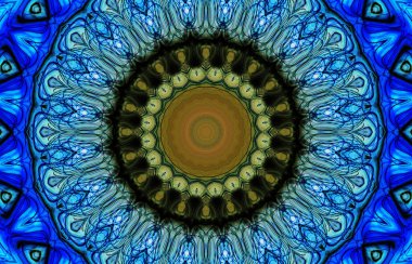 Tasarım için kusursuz bir kaleydoskop. Esrarengiz mistik enerji iyileştirici sahasrara mandala.