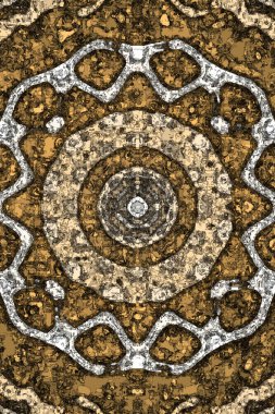 Tasarım için kusursuz bir kaleydoskop. Esrarengiz mistik enerji iyileştirici sahasrara mandala.