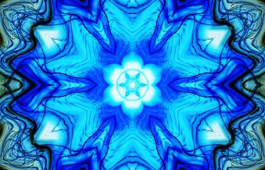 Tasarım için kusursuz bir kaleydoskop. Esrarengiz mistik enerji iyileştirici sahasrara mandala.