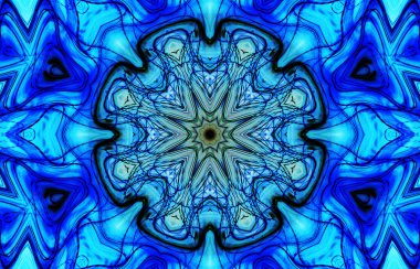 Tasarım için kusursuz bir kaleydoskop. Esrarengiz mistik enerji iyileştirici sahasrara mandala.