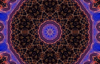 Tasarım için kusursuz bir kaleydoskop. Esrarengiz mistik enerji iyileştirici sahasrara mandala.