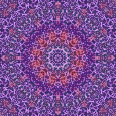 Tasarım için kusursuz bir kaleydoskop. Esrarengiz mistik enerji iyileştirici sahasrara mandala.