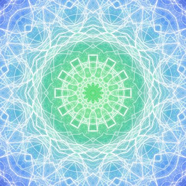Tasarım için kusursuz bir kaleydoskop. Esrarengiz mistik enerji iyileştirici sahasrara mandala.