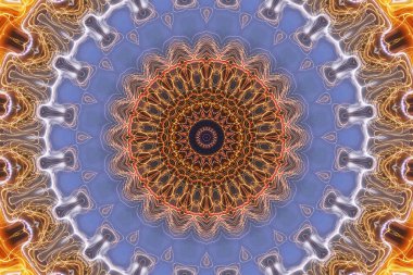 Tasarım için kusursuz bir kaleydoskop. Esrarengiz mistik enerji iyileştirici sahasrara mandala.
