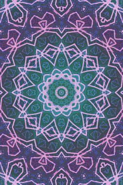 Tasarım için kusursuz bir kaleydoskop. Esrarengiz mistik enerji iyileştirici sahasrara mandala.