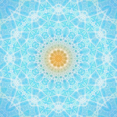 Tasarım için kusursuz bir kaleydoskop. Esrarengiz mistik enerji iyileştirici sahasrara mandala.