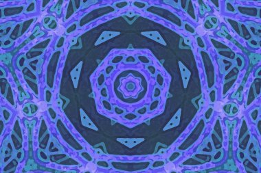 Tasarım için kusursuz bir kaleydoskop. Esrarengiz mistik enerji iyileştirici sahasrara mandala.