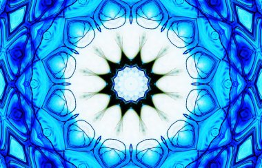 Tasarım için kusursuz bir kaleydoskop. Esrarengiz mistik enerji iyileştirici sahasrara mandala.