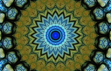 Tasarım için kusursuz bir kaleydoskop. Esrarengiz mistik enerji iyileştirici sahasrara mandala.