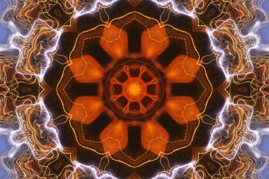 Tasarım için kusursuz bir kaleydoskop. Esrarengiz mistik enerji iyileştirici sahasrara mandala.