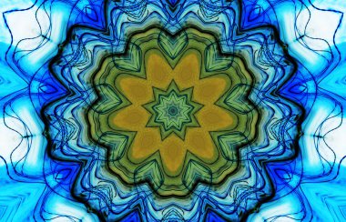 Tasarım için kusursuz bir kaleydoskop. Esrarengiz mistik enerji iyileştirici sahasrara mandala.