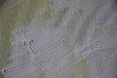 Üzerine boya sıçramış tuval. Yakından bak. 