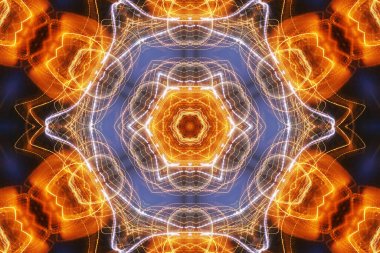 Tasarım için kusursuz bir kaleydoskop. Esrarengiz mistik enerji iyileştirici sahasrara mandala.