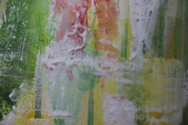 Üzerine boya sıçramış tuval. Yakından bak. 