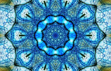 Tasarım için kusursuz bir kaleydoskop. Esrarengiz mistik enerji iyileştirici sahasrara mandala.