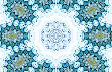 Tasarım için kusursuz bir kaleydoskop. Esrarengiz mistik enerji iyileştirici sahasrara mandala.