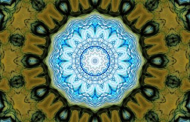 Tasarım için kusursuz bir kaleydoskop. Esrarengiz mistik enerji iyileştirici sahasrara mandala.