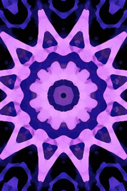Tasarım için kusursuz bir kaleydoskop. Esrarengiz mistik enerji iyileştirici sahasrara mandala.