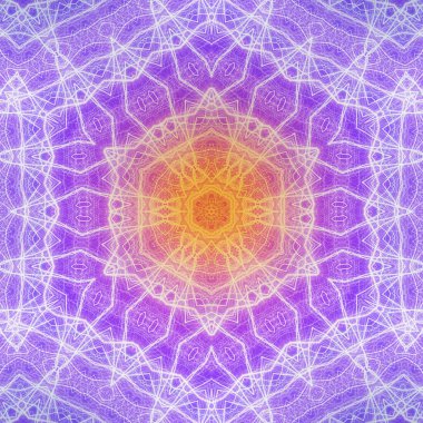 Tasarım için kusursuz bir kaleydoskop. Esrarengiz mistik enerji iyileştirici sahasrara mandala.
