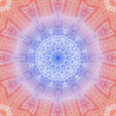 Tasarım için kusursuz bir kaleydoskop. Esrarengiz mistik enerji iyileştirici sahasrara mandala.