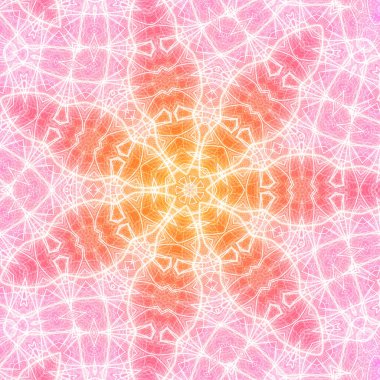 Tasarım için kusursuz bir kaleydoskop. Esrarengiz mistik enerji iyileştirici sahasrara mandala.
