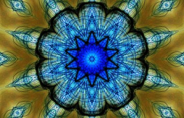 Tasarım için kusursuz bir kaleydoskop. Esrarengiz mistik enerji iyileştirici sahasrara mandala.