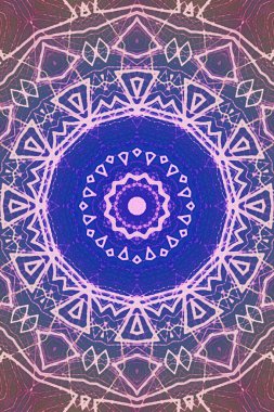 Tasarım için kusursuz bir kaleydoskop. Esrarengiz mistik enerji iyileştirici sahasrara mandala.
