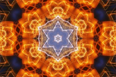 Tasarım için kusursuz bir kaleydoskop. Esrarengiz mistik enerji iyileştirici sahasrara mandala.