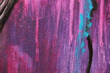 Üzerine boya sıçramış tuval. Yakından bak. 