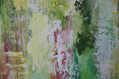 Üzerine boya sıçramış tuval. Yakından bak. 