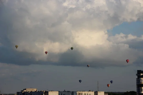 Hot Air Balloons View Sky — Stock Photo, Image