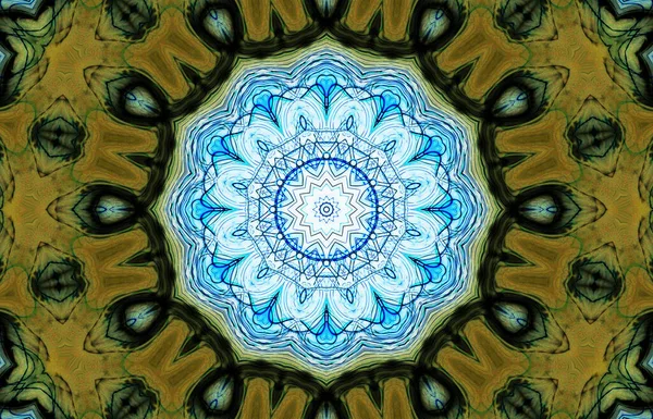 Varrat Nélküli Kaleidoszkóp Mandala Elvont Háttér Nézet — Stock Fotó