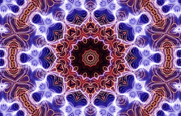 Naadloze Caleidoscoop Mandala Abstracte Achtergrond Uitzicht — Stockfoto