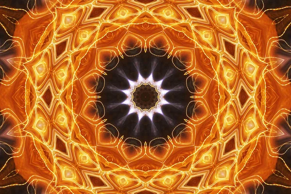 Kusursuz kaleydoskop, mandala soyut arkaplan görünümü