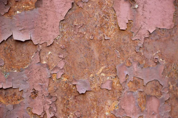 Rostig Bemalte Wand Hintergrund Nahaufnahme — Stockfoto
