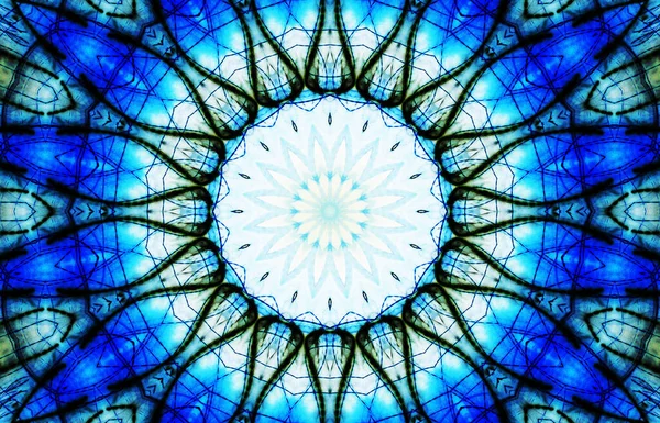 Kusursuz kaleydoskop, mandala soyut arkaplan görünümü