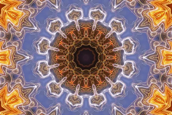 Kusursuz kaleydoskop, mandala soyut arkaplan görünümü