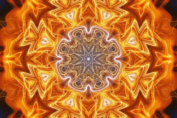 Kusursuz kaleydoskop, mandala soyut arkaplan görünümü