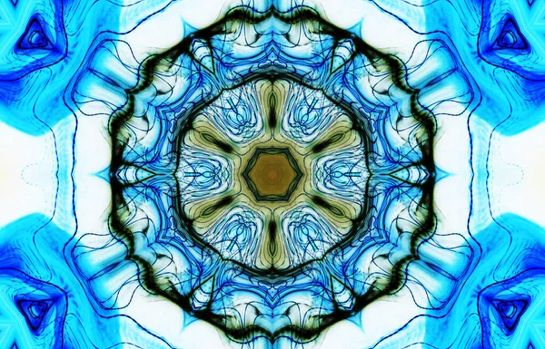 Kusursuz kaleydoskop, mandala soyut arkaplan görünümü