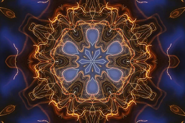 Naadloze Caleidoscoop Mandala Abstracte Achtergrond Uitzicht — Stockfoto