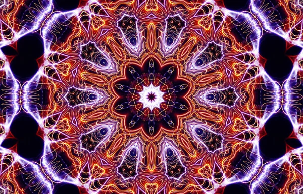 Kusursuz kaleydoskop, mandala soyut arkaplan görünümü