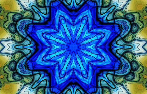 Kusursuz kaleydoskop, mandala soyut arkaplan görünümü