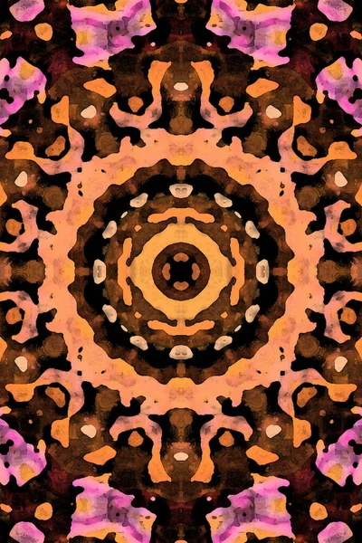 Seamless Kaleidoscope Mandala Abstract Background View — Stock Photo, Image